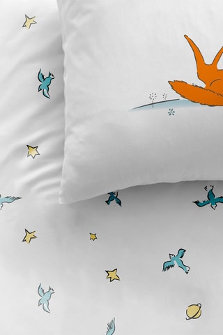 Parure de couette Le Petit Prince en coton 115 fils/cm² - Blanc