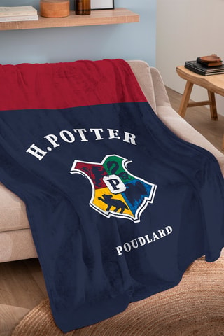 Plaid Harry Potter - 
Bleu et rouge