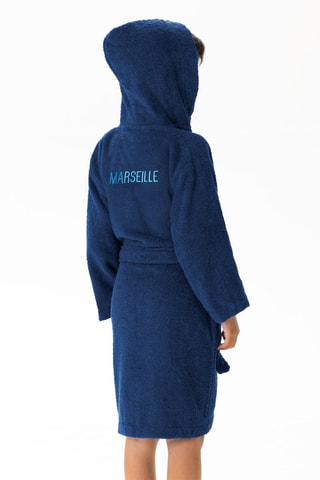 Peignoir à capuche OM - Bleu