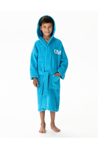 Peignoir à capuche OM 1899 - Turquoise