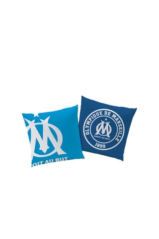 Coussin OM - Bleu et blanc - 40 x 40 cm