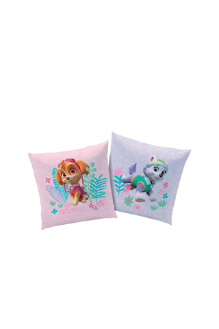 Coussin Stella et Everest Pat' Patrouille - Rose et violet - 40 x 40 cm