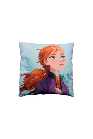 Coussin Elsa et Anna La Reine des Neiges II Disney - Ciel - 40 x 40 cm