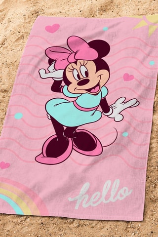 Drap de plage Minnie Disney - Rose - 70 x 120 cm