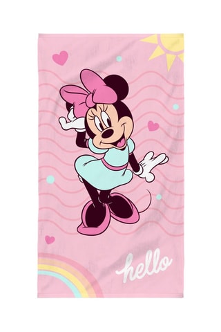 Drap de plage Minnie Disney - Rose - 70 x 120 cm