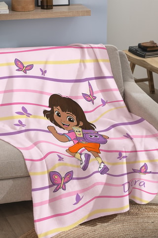 Plaid Dora l'exploratrice - Violet - 110 x 140 cm