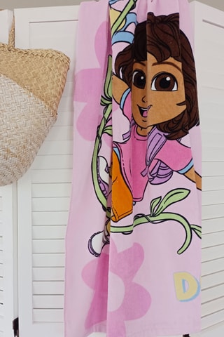 Drap de plage Dora l'exploratrice - Rose - 70 x 120 cm