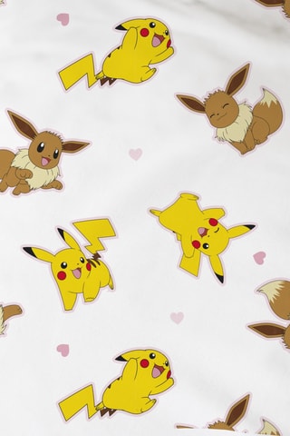 Parure de couette Pikachu et Evoli Pokémon - Rose