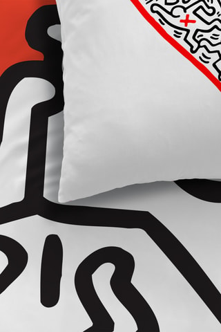 Parure de couette Keith Haring - Blanc