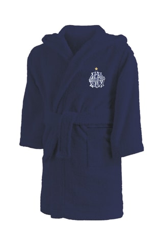 Peignoir à capuche OM - Bleu marine