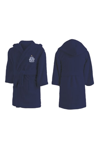 Peignoir à capuche OM - Bleu marine