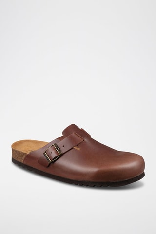 Sabots en cuir Olivier - Marron