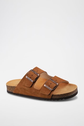 Mules en nubuck Josephine - Marron