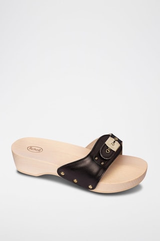 Mules en cuir Pescura - Noir