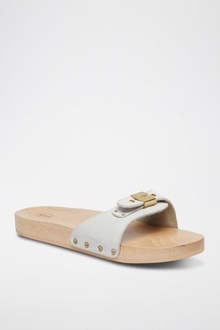 Mules en cuir Pescura Flat - Blanc
