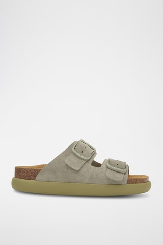 Mules en nubuck - Gris