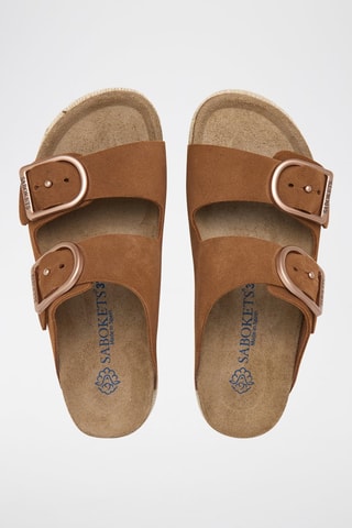 Mules em nobuck - Castanho