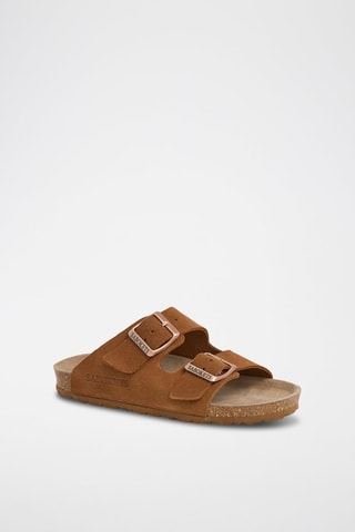 Mules em nobuck - Castanho