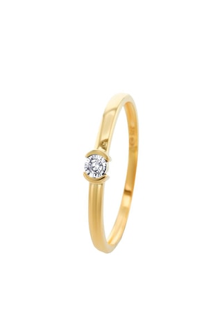 Anillo - Oro amarillo y diamante