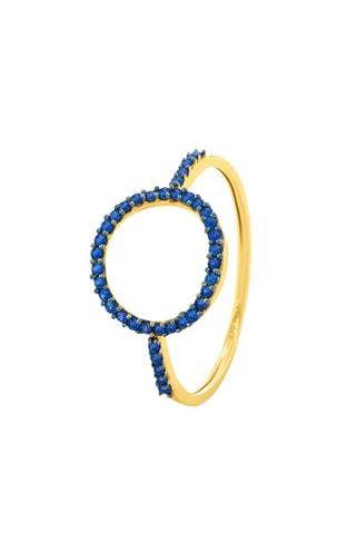 Anillo - Oro amarillo y zafiros