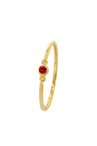 Anillo - Oro amarillo y rubí