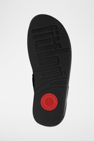 Tongs en cuir Microwobbleboard - Noir