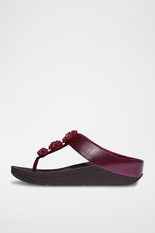 Tongs compensées Microwobbleboard - Rose foncé