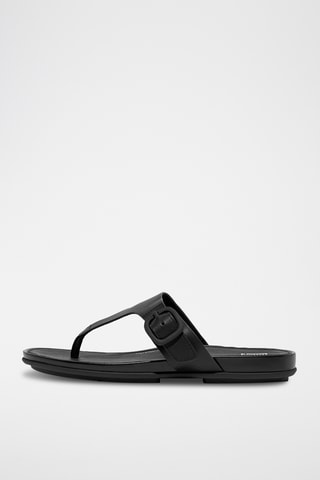 Tongs en cuir Dynamicush - Noir
