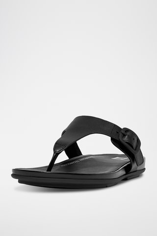 Tongs en cuir Dynamicush - Noir