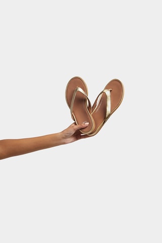 Tongs en cuir Dynamicush - Doré