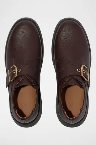 Derbys à boucle en cuir Microwobbleboard - Marron foncé