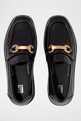 Mocassins plateformes en cuir Microwobbleboard - Noir