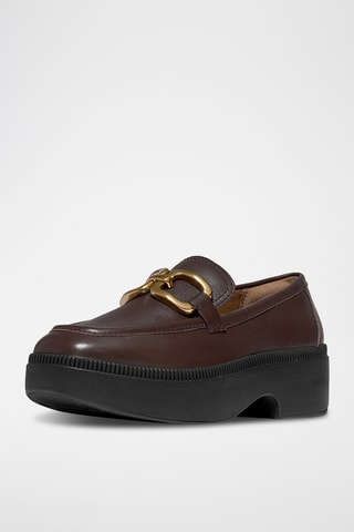 Mocassins à talons en cuir Microwobbleboard - Marron