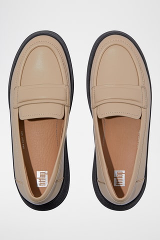 Mocassins plateformes en cuir Microwobbleboard - Beige