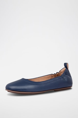 Ballerines en cuir Allegro - Bleu marine