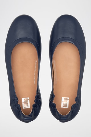 Ballerines en cuir Allegro - Bleu marine