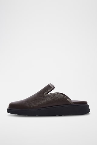 Sabots en cuir Microwobbleboard - Marron