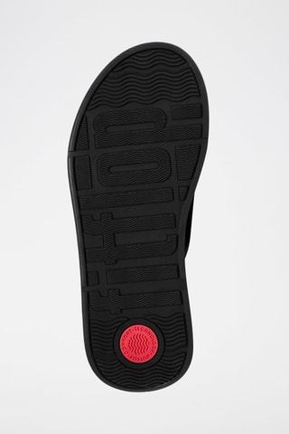 Mules compensées en cuir F-Mode - Noir