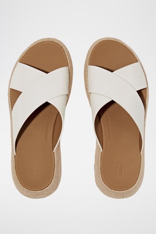 Mules plateformes en cuir Microwobbleboard - Blanc