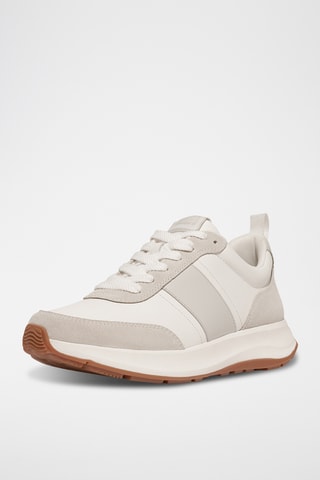 Baskets plateformes en cuir Microwobbleboard - Gris