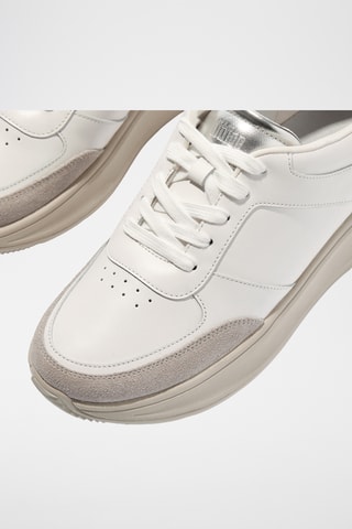 Baskets plateformes en cuir Microwobbleboard - Blanc