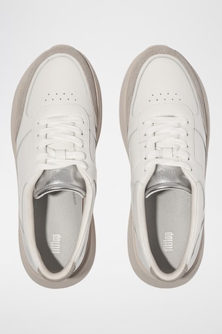 Baskets plateformes en cuir Microwobbleboard - Blanc