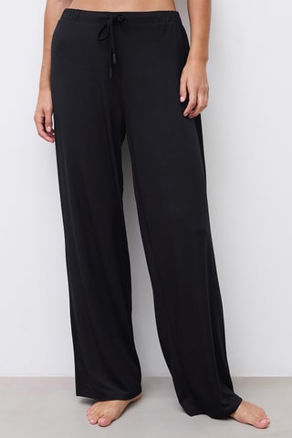 Pantaloni straight - Nero - Chantelle