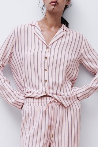 Camicia da notte in cotone bio - Rosa - Chantelle