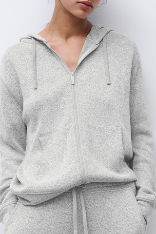 Cardigan con cappuccio - Grigio chiaro - Chantelle