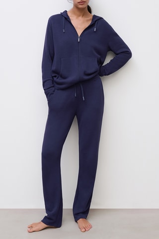 Cardigan con cappuccio - Navy - Chantelle