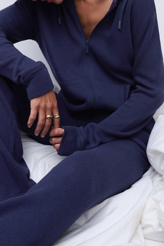 Cardigan con cappuccio - Navy - Chantelle