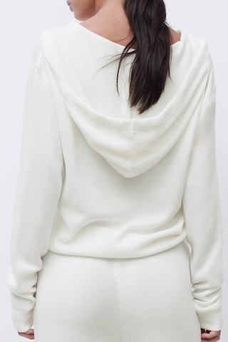 Cardigan con cappuccio - Bianco - Chantelle