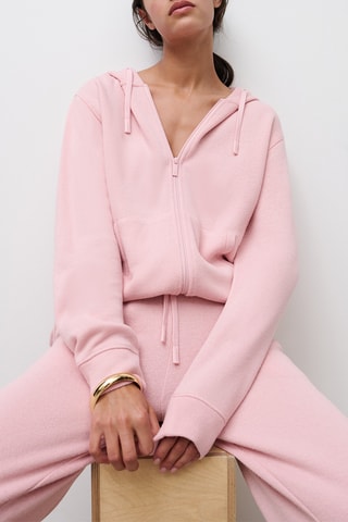 Cardigan con cappuccio - Rosa - Chantelle