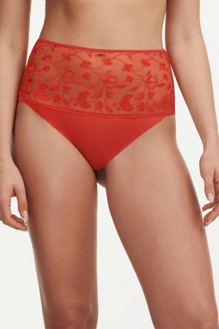 Perizoma a vita alta - Rosso mattone  - Chantelle